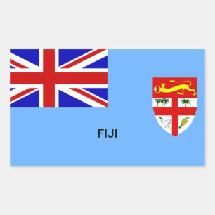 Pegatina Rectangular Bandera de Fiji