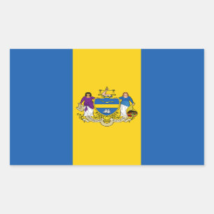 Pegatina Rectangular Bandera de Filadelfia, Rectangular de Pensilvania 
