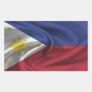 Pegatina Rectangular Bandera de Filipinas