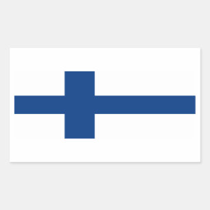 Pegatina Rectangular Bandera de Finlandia