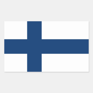 Pegatina Rectangular Bandera de Finlandia