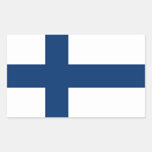 Pegatina Rectangular Bandera de Finlandia