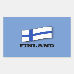 Pegatina Rectangular Bandera de Finlandia