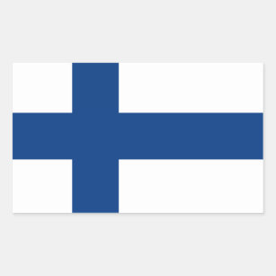 Pegatina Rectangular Bandera de Finlandia