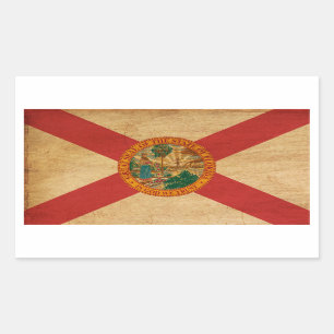 Pegatina Rectangular Bandera de Florida