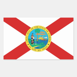 Pegatina Rectangular Bandera de Florida