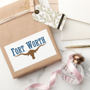 Pegatina Rectangular Bandera de Fort Worth (Texas) City