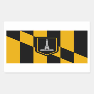 Pegatina Rectangular Bandera de FOUR Baltimore