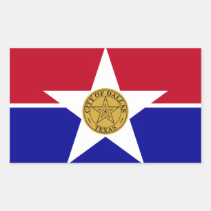 Pegatina Rectangular Bandera de FOUR Dallas