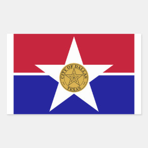 Pegatina Rectangular Bandera de FOUR Dallas