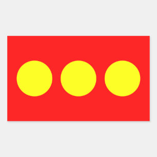 Pegatina Rectangular Bandera de FOUR Freetown Christiania