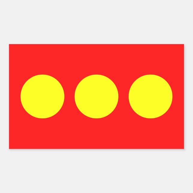 Pegatina Rectangular Bandera de FOUR Freetown Christiania (Anverso)