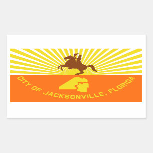 Pegatina Rectangular Bandera de FOUR Jacksonville