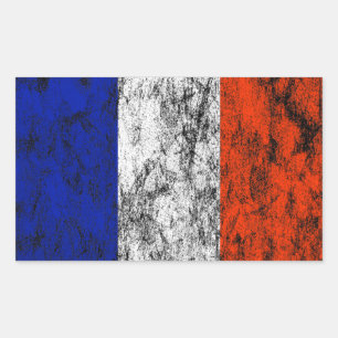 Pegatina Rectangular bandera de francia
