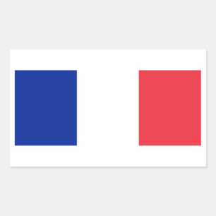 Pegatina Rectangular Bandera de Francia
