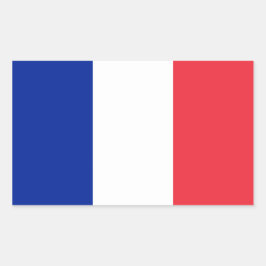 Pegatina Rectangular Bandera de Francia