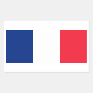 Pegatina Rectangular Bandera de Francia
