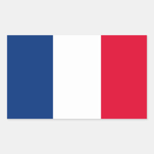 Pegatina Rectangular Bandera de Francia