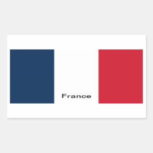 Pegatina Rectangular Bandera de Francia