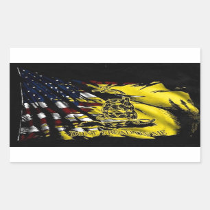 Pegatina Rectangular Bandera De Gadsden - Libertad O Muerte