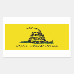 Pegatina Rectangular Bandera de Gadsden - no pise en mí