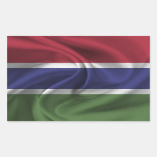 Pegatina Rectangular Bandera de Gambia