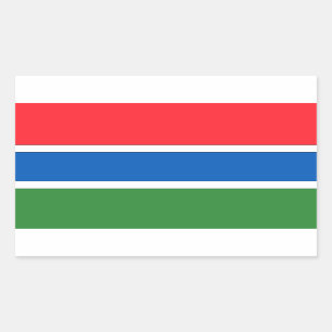 Pegatina Rectangular Bandera de Gambia