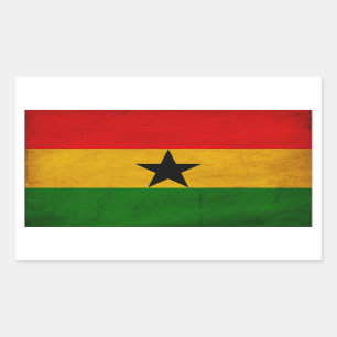 Pegatina Rectangular Bandera de Ghana