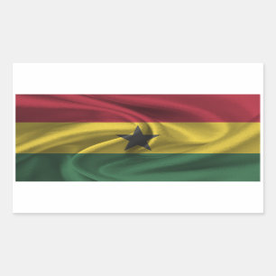 Pegatina Rectangular Bandera de Ghana