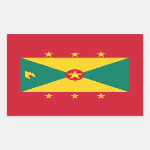 Pegatina Rectangular Bandera de Granada