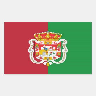 Pegatina Rectangular Bandera de Granada (España)
