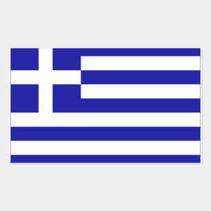 Pegatina Rectangular Bandera de Grecia
