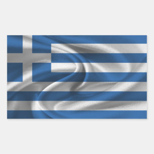 Pegatina Rectangular Bandera de Grecia