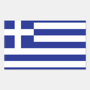 Pegatina Rectangular Bandera de Grecia