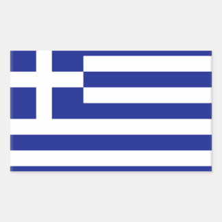 Pegatina Rectangular Bandera de Grecia