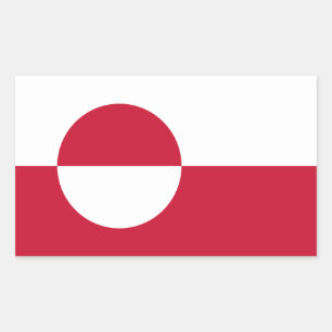 Pegatina Rectangular Bandera de Groenlandia