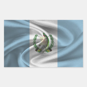 Pegatina Rectangular Bandera de Guatemala