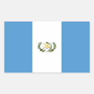 Pegatina Rectangular Bandera de Guatemala