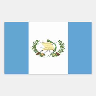 Pegatina Rectangular Bandera de Guatemala - Central American