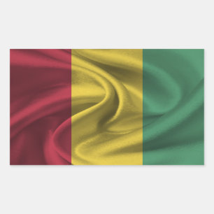 Pegatina Rectangular Bandera de Guinea