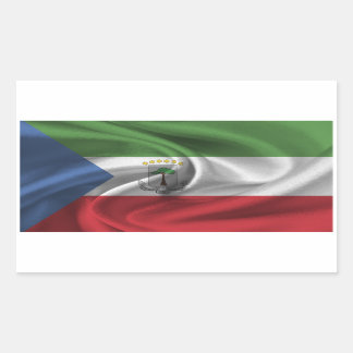 Pegatina Rectangular Bandera de Guinea Ecuatorial