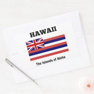 Pegatina Rectangular Bandera de Hawái
