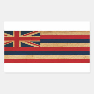 Pegatina Rectangular Bandera de Hawaii