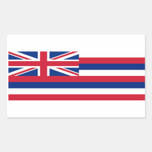Pegatina Rectangular Bandera de Hawaii