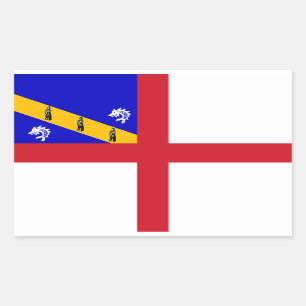Pegatina Rectangular Bandera de Herm