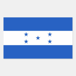 Pegatina Rectangular Bandera de Honduras
