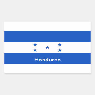 Pegatina Rectangular Bandera de Honduras