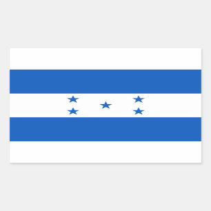 Pegatina Rectangular Bandera de Honduras