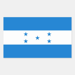 Pegatina Rectangular Bandera de Honduras