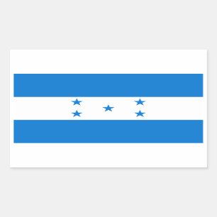 Pegatina Rectangular Bandera de Honduras HN